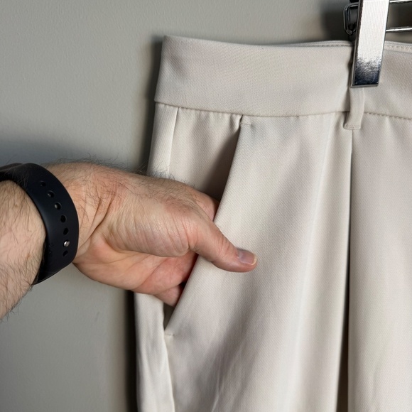 Old Navy Taylor Pants Women's Extra High-Rise Wide Leg Trouser 3X Silver Gray - Picture 4 of 14